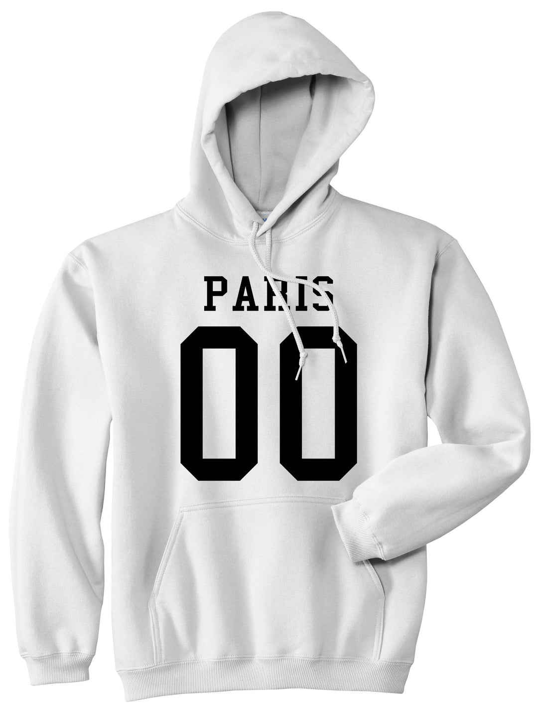 Paris Team 00 Jersey Boys Kids Pullover Hoodie Hoody in White By Kings Of NY