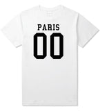 Paris Team 00 Jersey Boys Kids T-Shirt in White By Kings Of NY