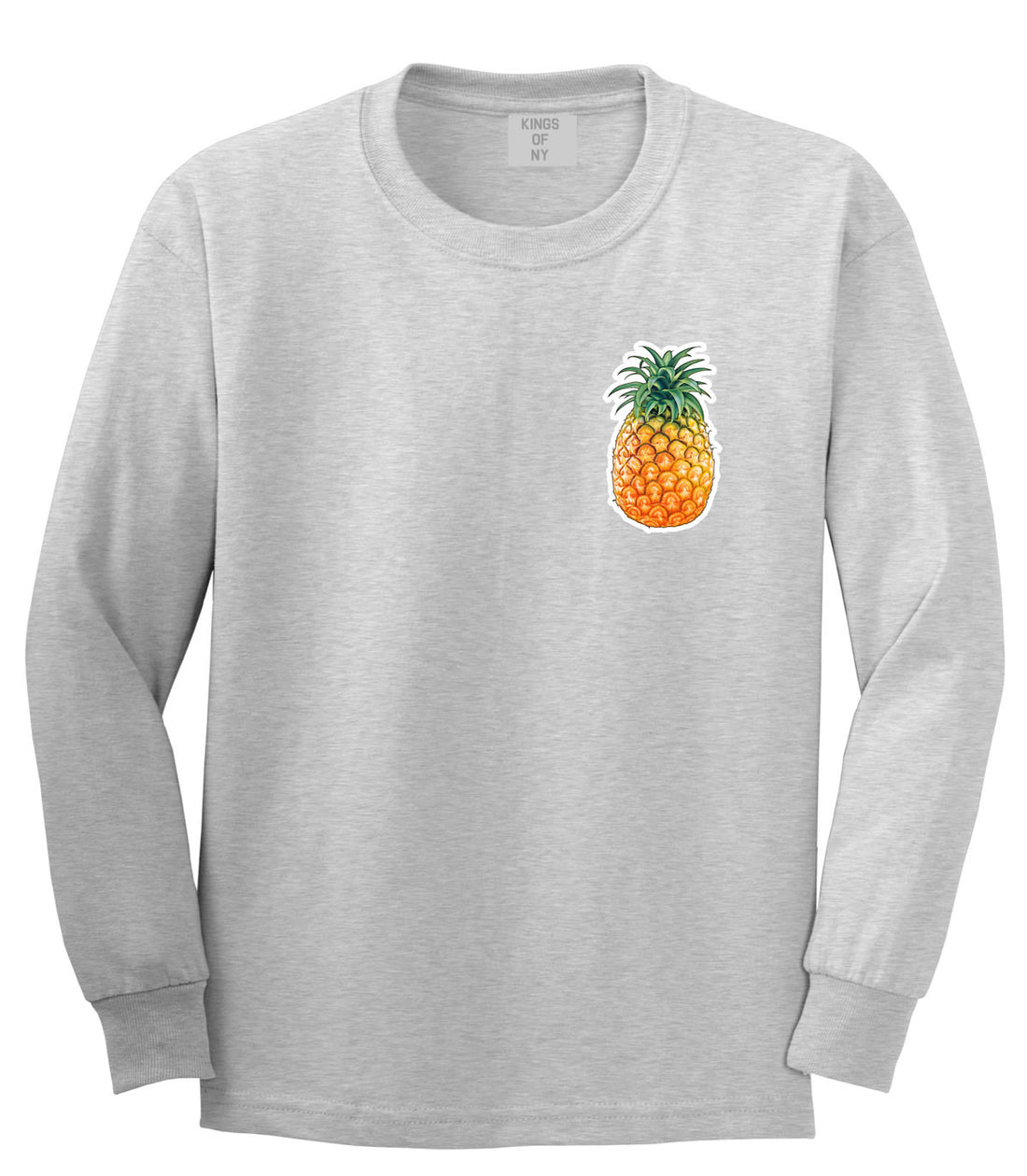 Pineapple Chest Logo Emoji Meme Long Sleeve T-Shirt