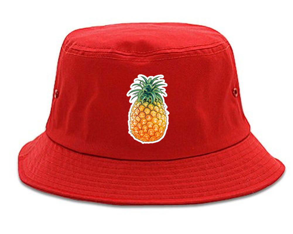 Pineapple Chest Logo Emoji Meme Bucket Hat Cap