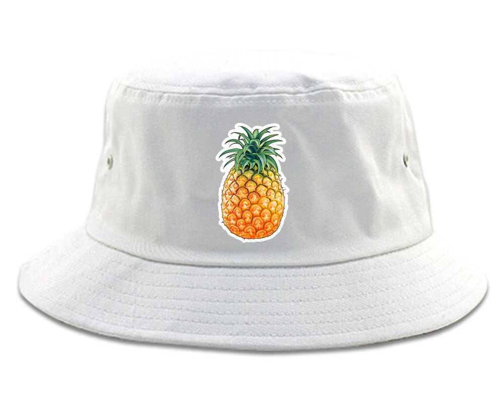 Pineapple Chest Logo Emoji Meme Bucket Hat Cap