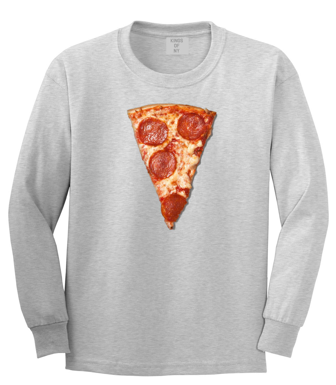 Real Pizza with Pepperoni Emoji Meme Long Sleeve T-Shirt