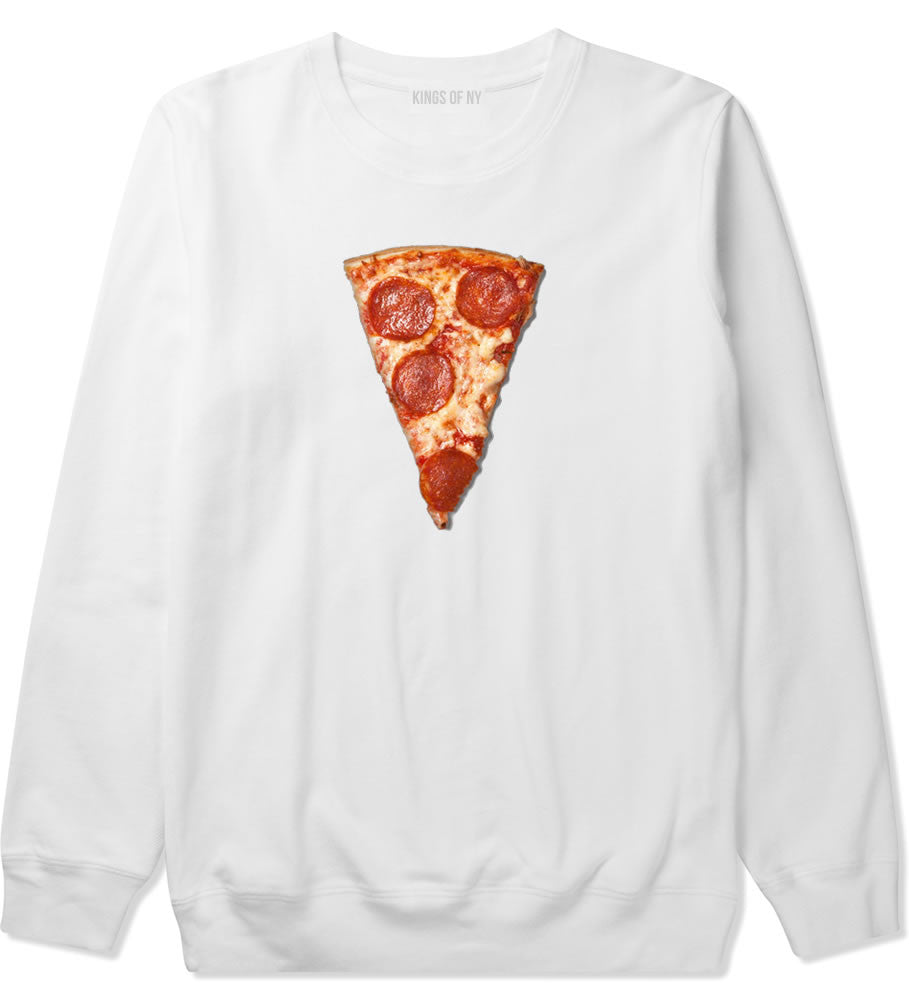 Real Pizza with Pepperoni Emoji Meme Crewneck Sweatshirt