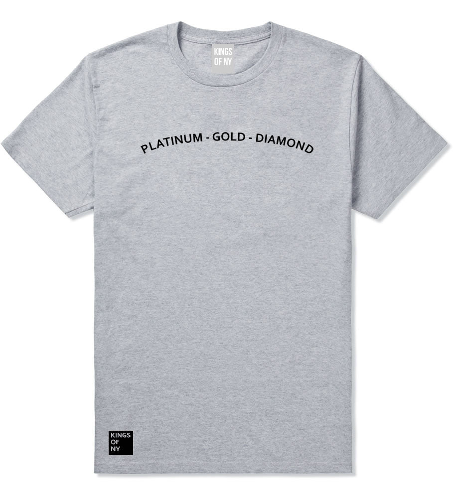 Platinum Gold Diamond T-Shirt in Grey by Kings Of NY