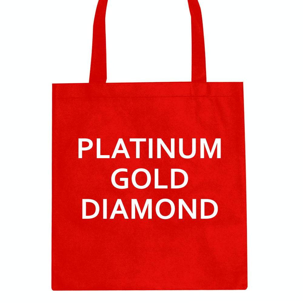 Platinum Gold Diamond Tote Bag by Kings Of NY