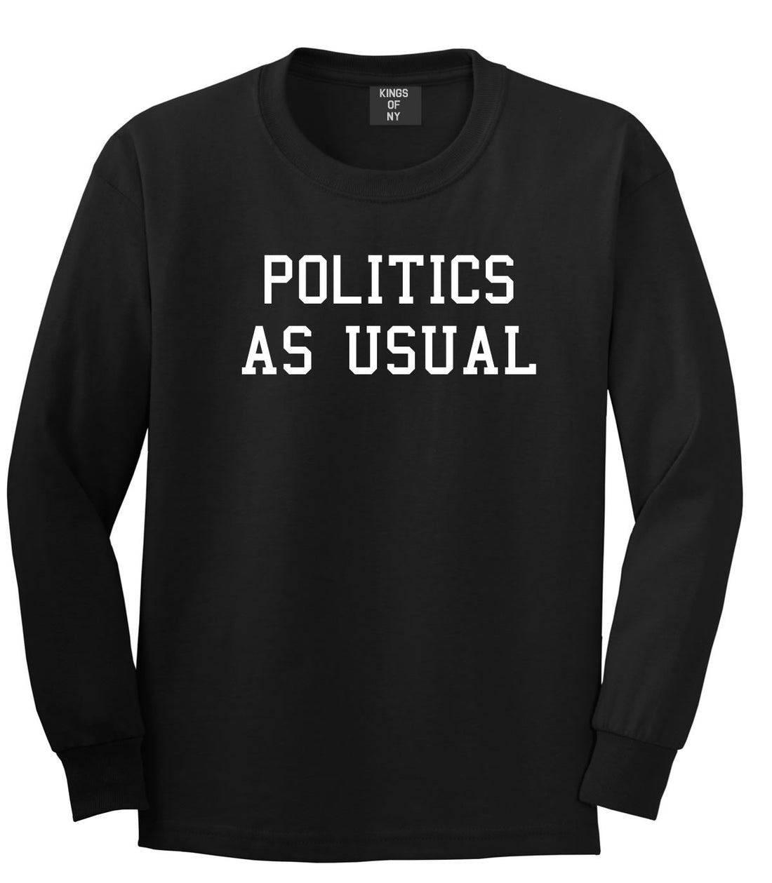 Politics As Usual Hiphop Lyrics Jay 23 Z Old School Long Sleeve T-Shirt In Black by Kings Of NY