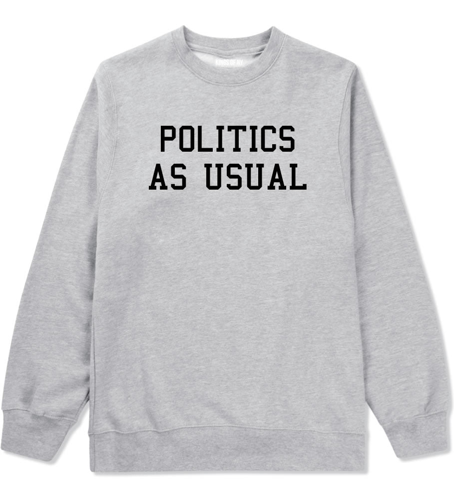 Politics As Usual Hiphop Lyrics Jay 23 Z Old School Crewneck Sweatshirt In Grey by Kings Of NY