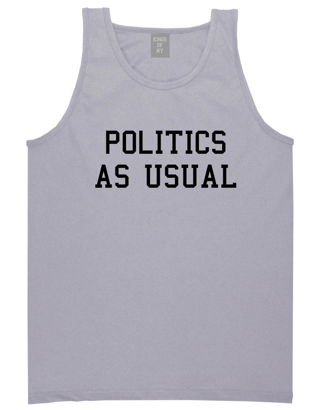Politics As Usual Hiphop Lyrics Jay 23 Z Old School Tank Top In Grey by Kings Of NY