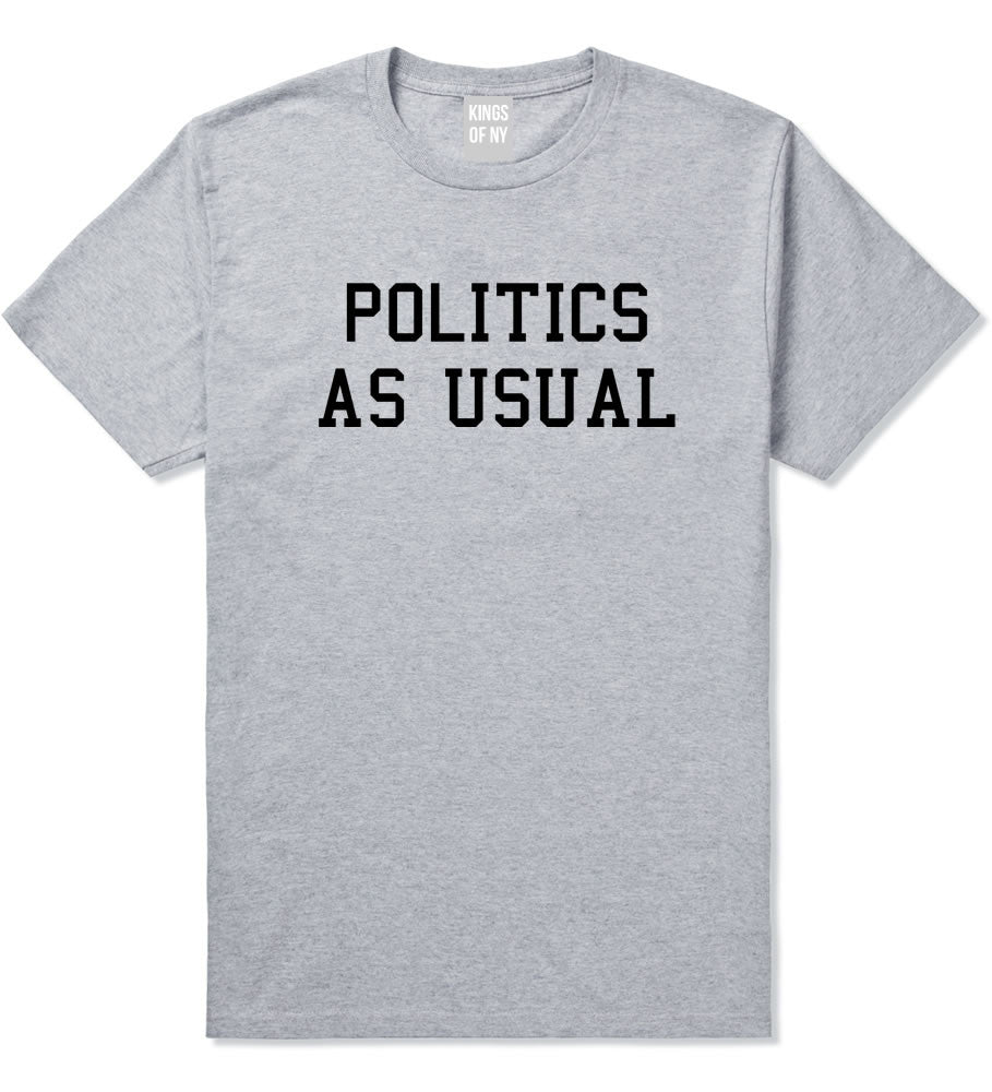 Politics As Usual Hiphop Lyrics Jay 23 Z Old School T-Shirt In Grey by Kings Of NY