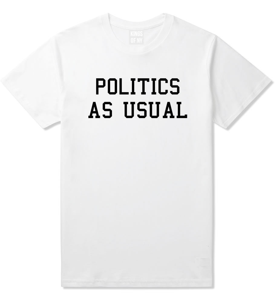Politics As Usual Hiphop Lyrics Jay 23 Z Old School T-Shirt In White by Kings Of NY