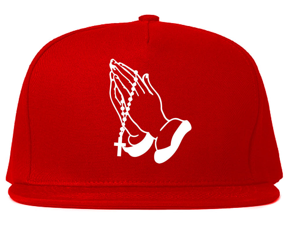 Praying キャップ Prayer Hands Praying Rosary Snapback Hat Cap