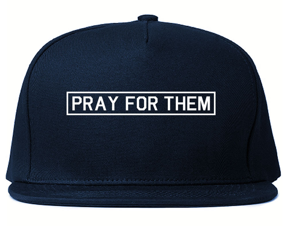 Pray For Them Fall15 Snapback Hat in Blue by Kings Of NY