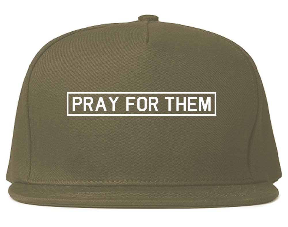 Pray For Them Fall15 Snapback Hat in Grey by Kings Of NY