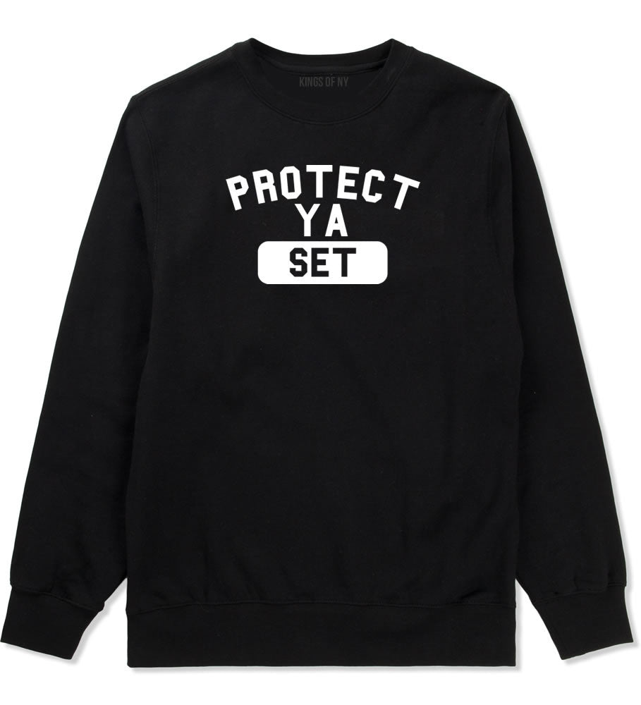 Protect Ya Set Neck Crewneck Sweatshirt in Black By Kings Of NY