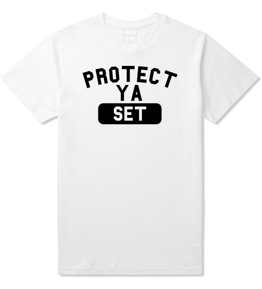 Protect Ya Set Neck T-Shirt in White By Kings Of NY