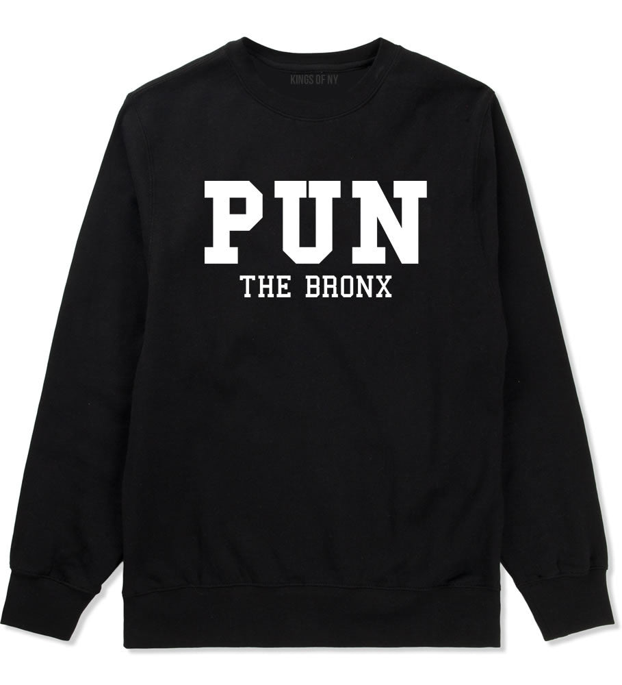 Pun The Bronx Crewneck Sweatshirt in Black by Kings Of NY