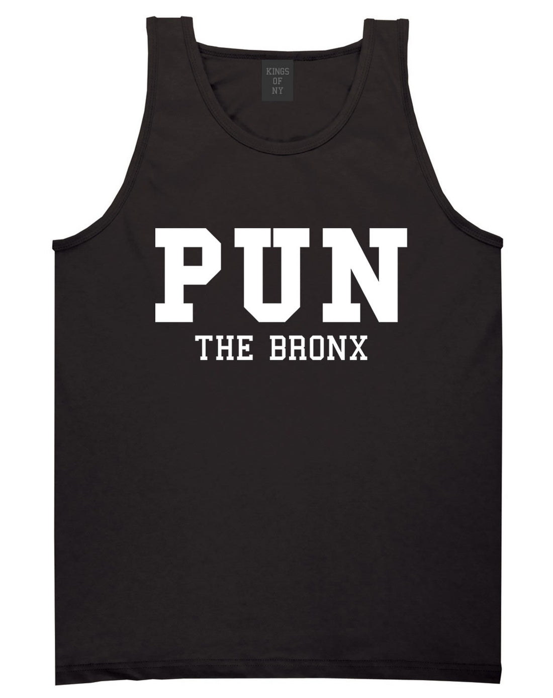 Pun The Bronx Tank Top in Black by Kings Of NY