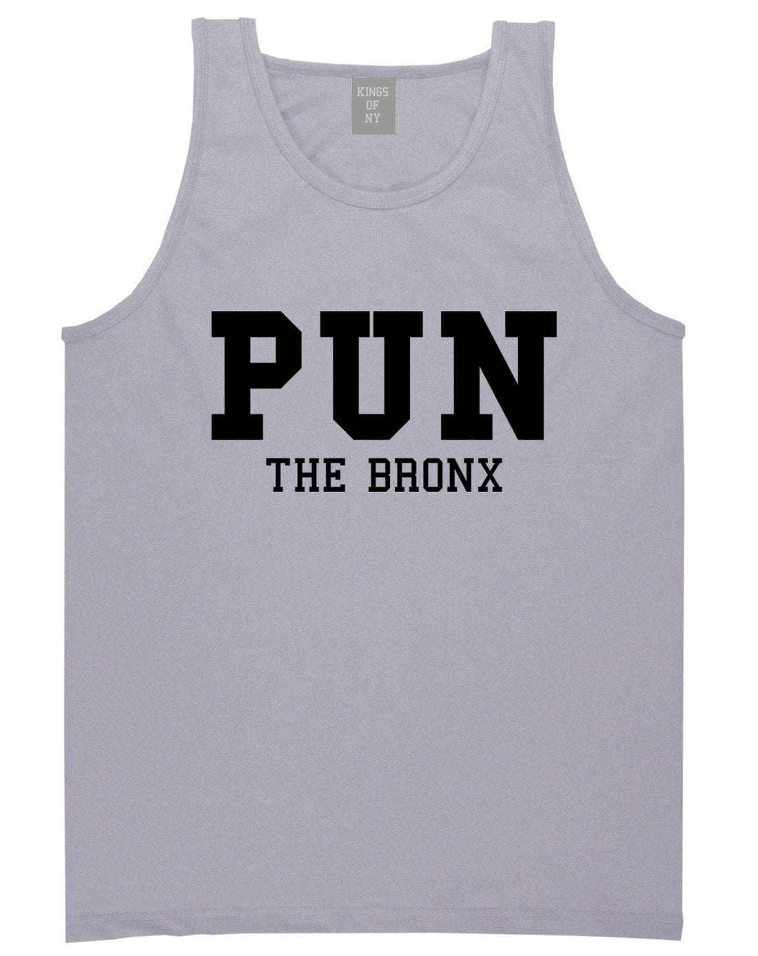Pun The Bronx Tank Top in Grey by Kings Of NY