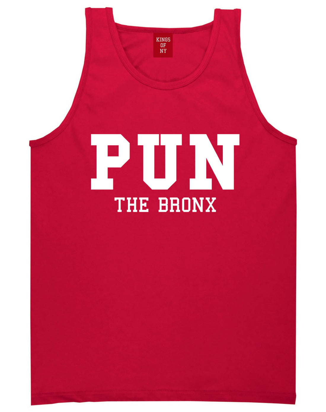Pun The Bronx Tank Top in Red by Kings Of NY