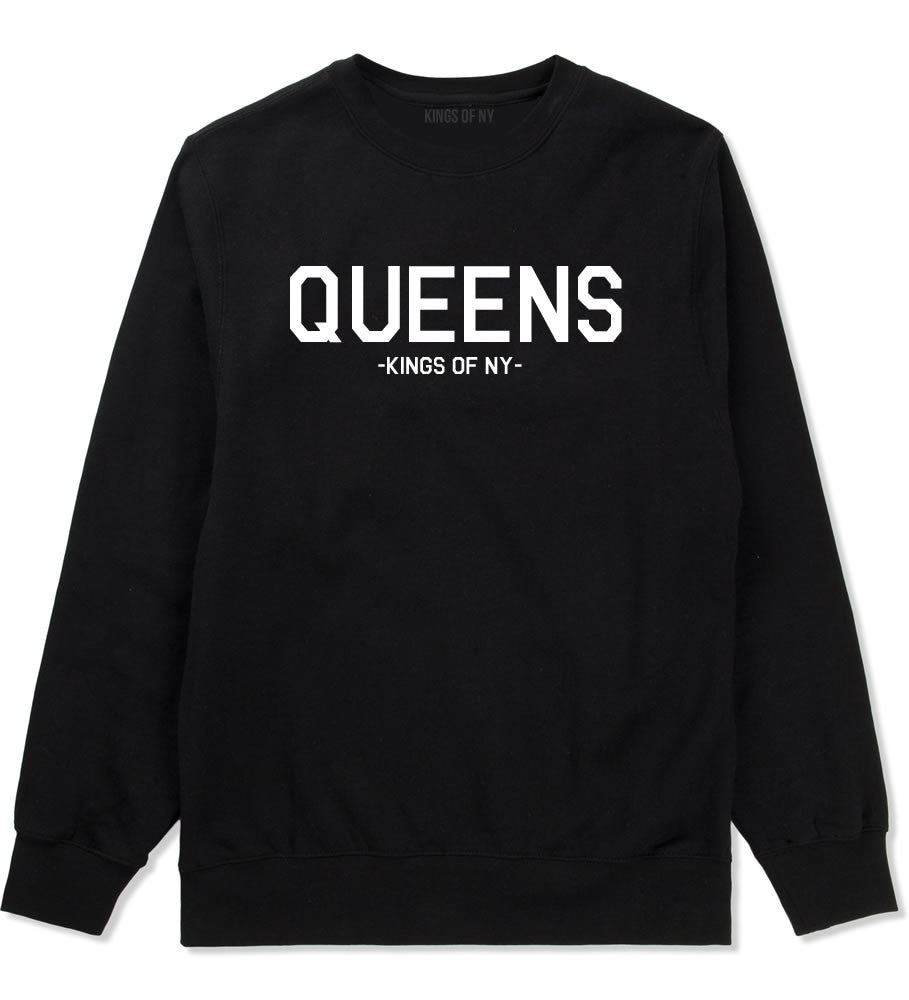 Queens LI New York Crewneck Sweatshirt in Black