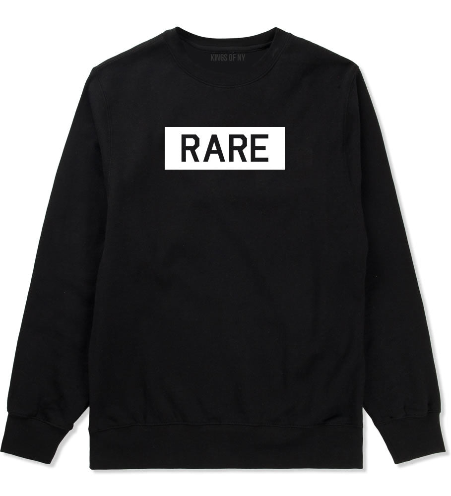 Rare College Block Crewneck Sweatshirt in Black by Kings Of NY