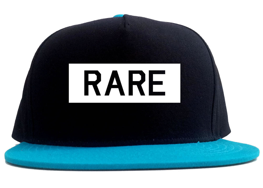 Rare College Block 2 Tone Snapback Hat in Black and Blue by Kings Of NY