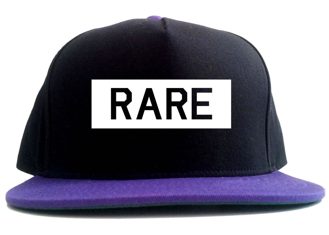 Rare College Block 2 Tone Snapback Hat in Black and Purple by Kings Of NY