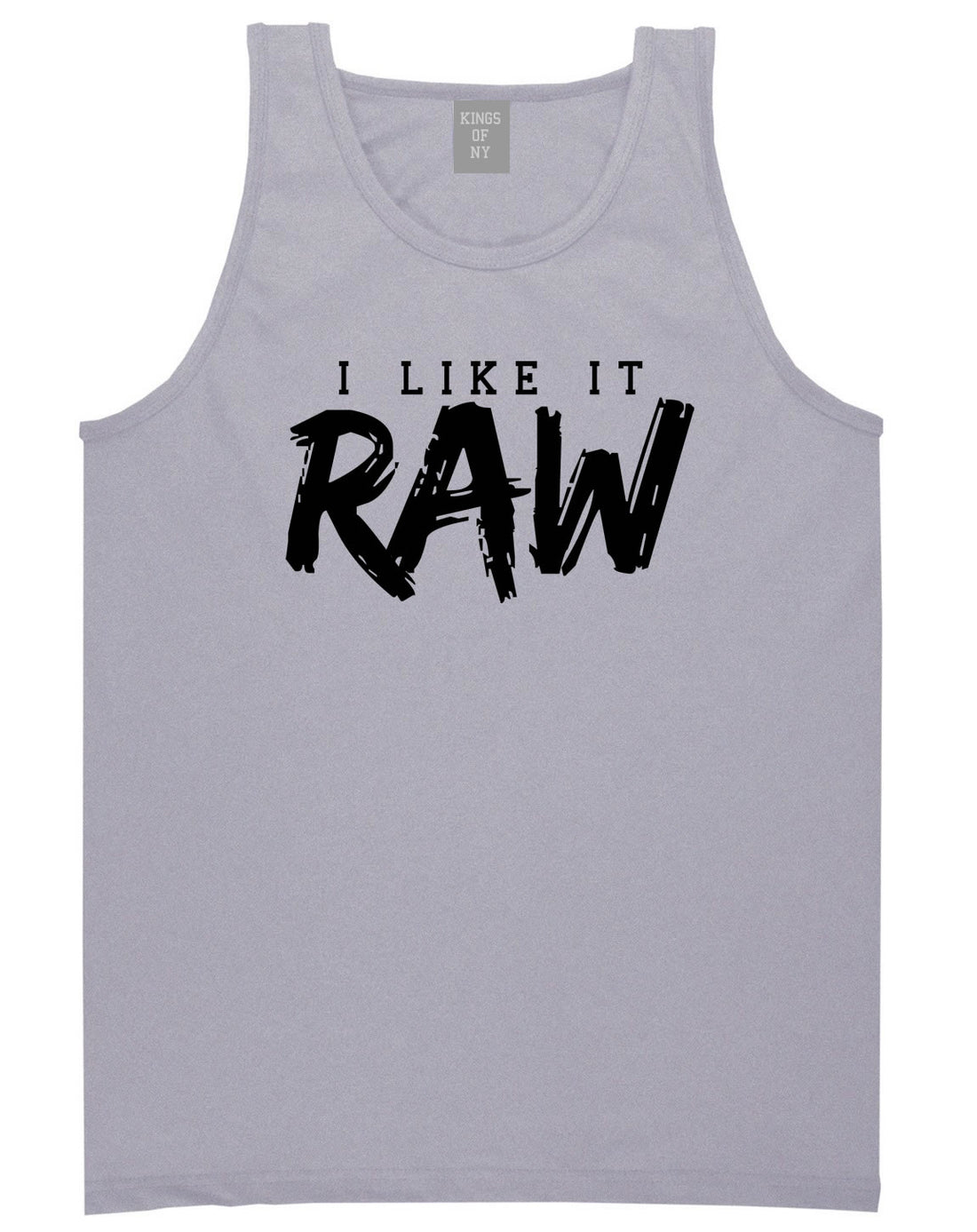 I Like It Raw Tank Top in Grey By Kings Of NY