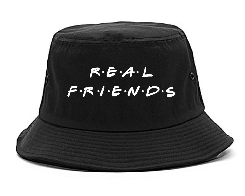Real Friends Bucket Hat in Black