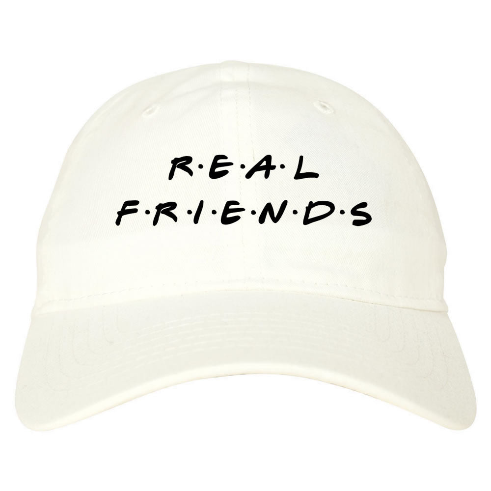 Real Friends Dad Hat Cap in White