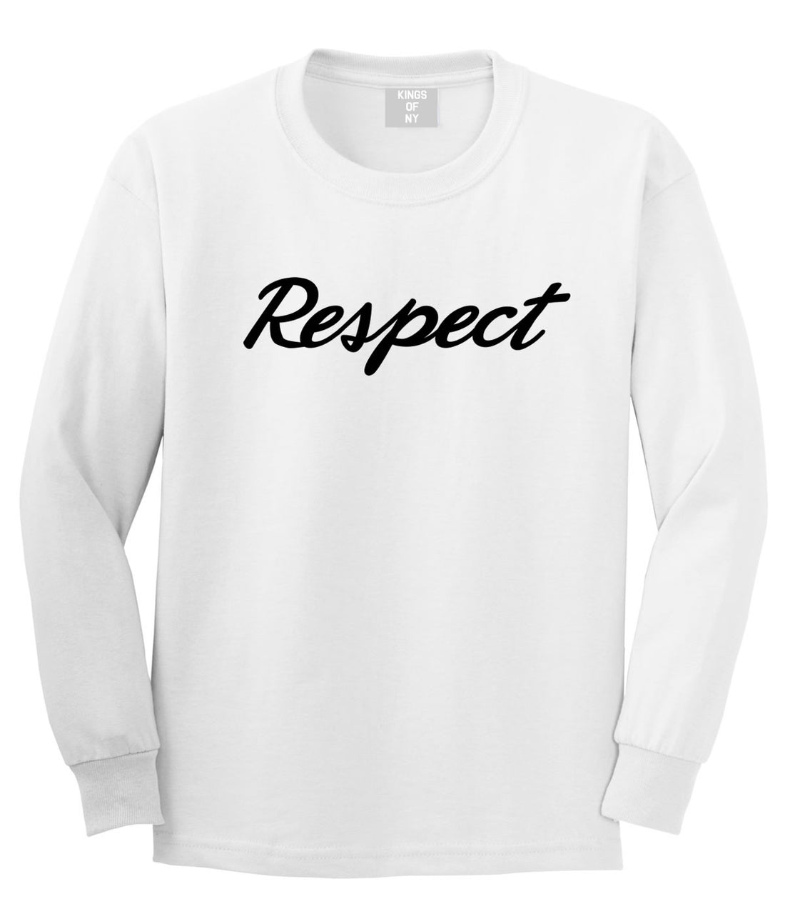 Kings Of NY Respect Long Sleeve T-Shirt in White