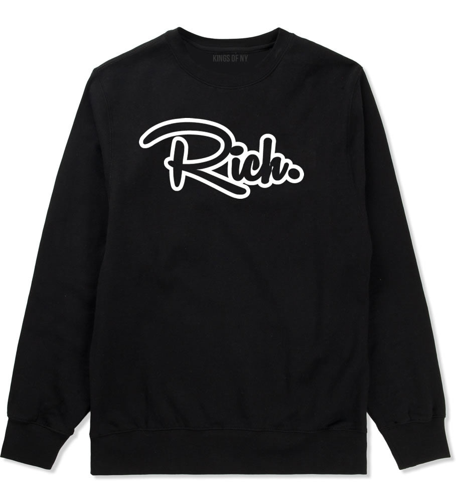 Rich Money Fab Style New York Richie NYC Boys Kids Crewneck Sweatshirt In Black by Kings Of NY