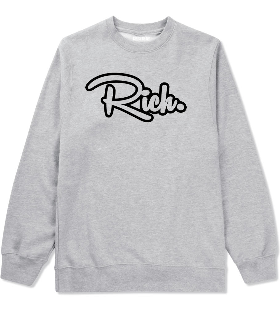 Rich Money Fab Style New York Richie NYC Boys Kids Crewneck Sweatshirt In Grey by Kings Of NY