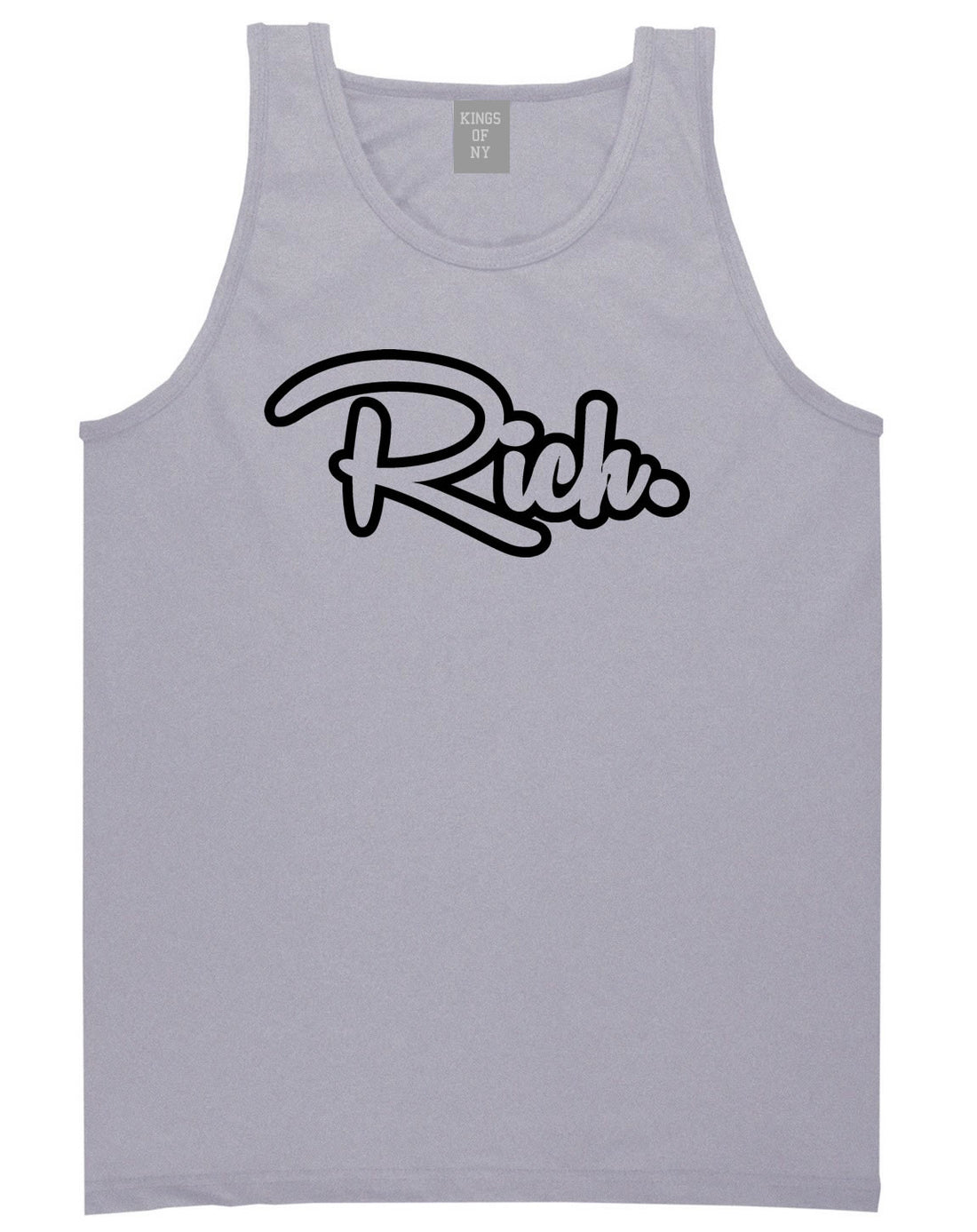 Rich Money Fab Style New York Richie NYC Tank Top In Grey by Kings Of NY