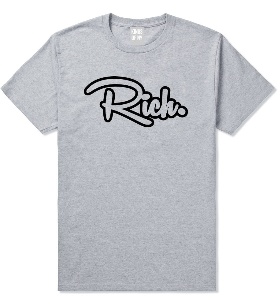 Rich Money Fab Style New York Richie NYC T-Shirt In Grey by Kings Of NY
