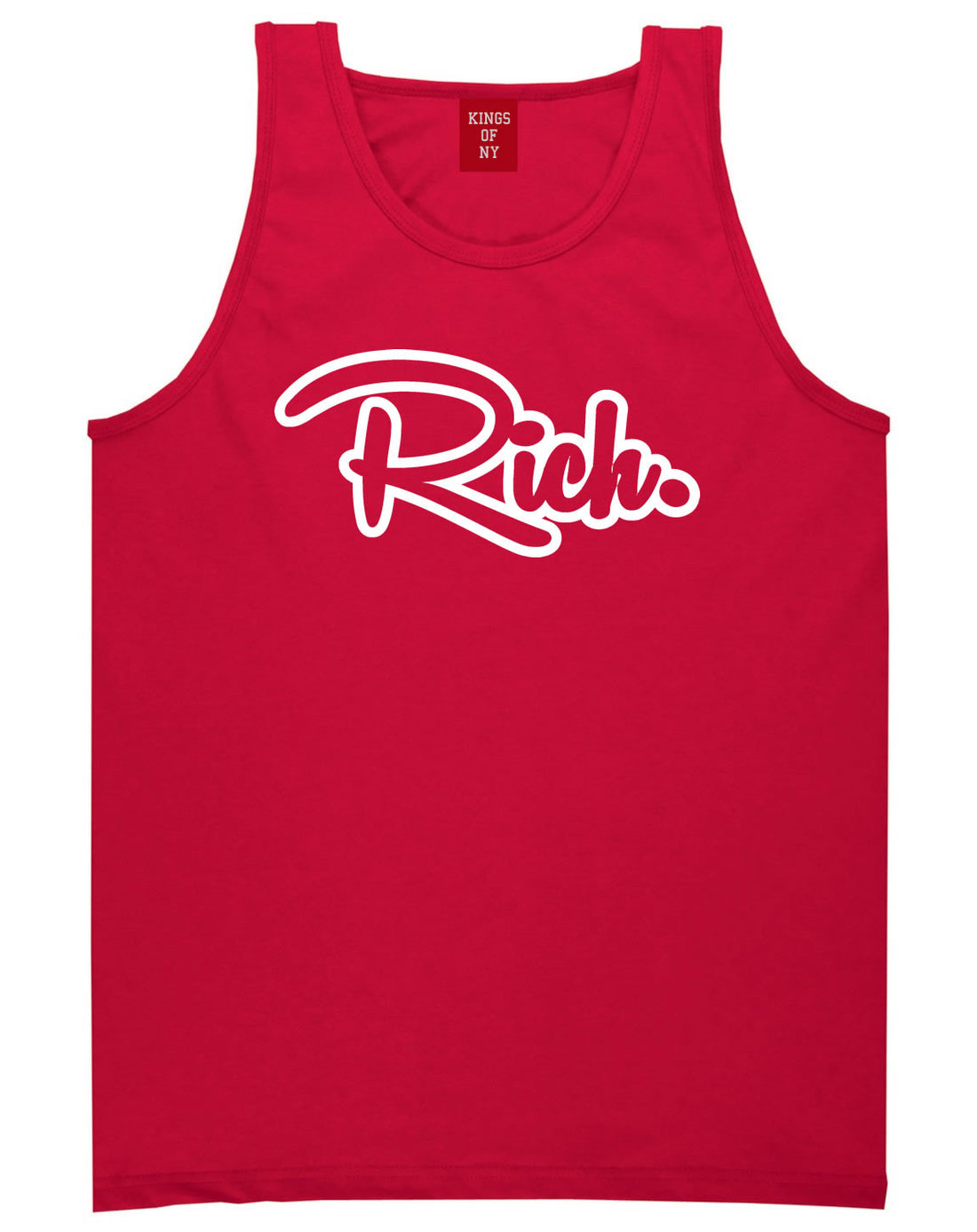 Rich Money Fab Style New York Richie NYC Tank Top In Red by Kings Of NY