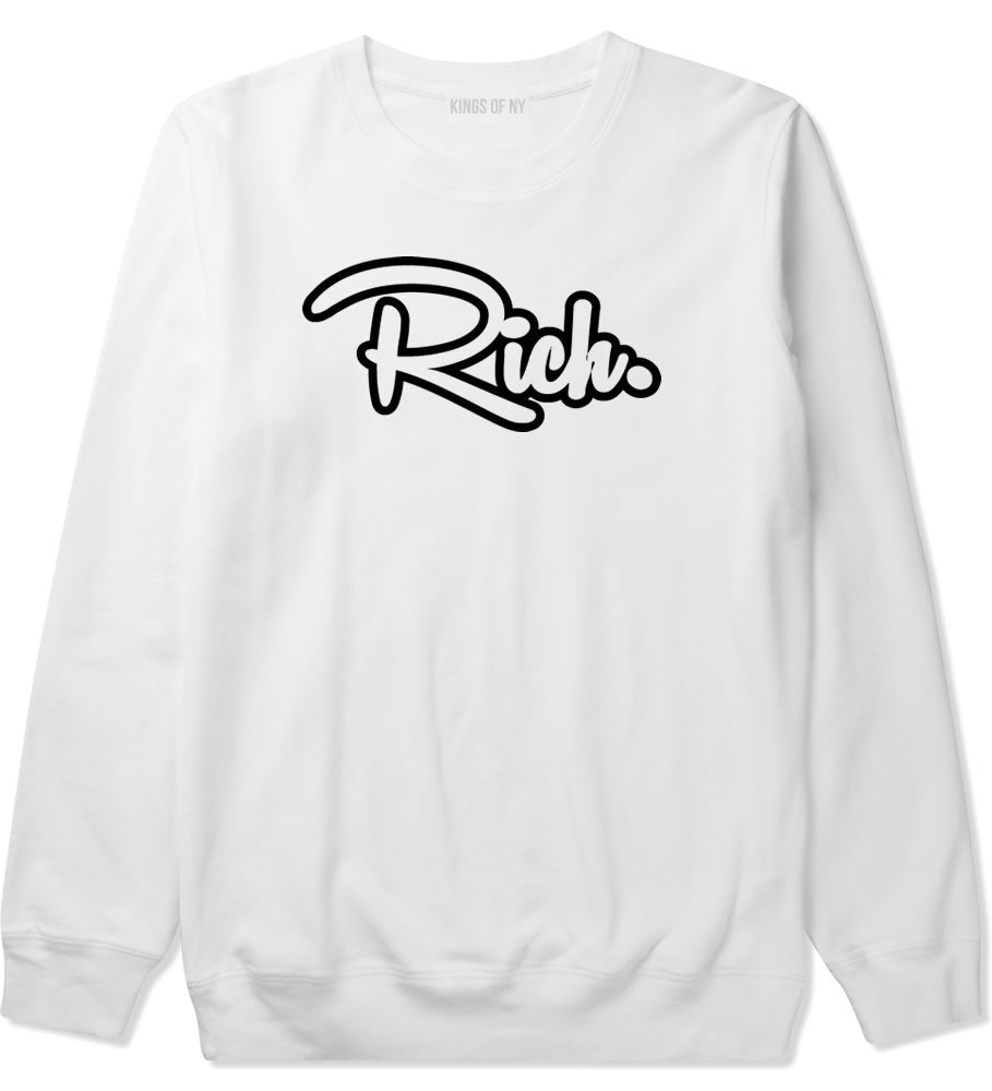 Rich Money Fab Style New York Richie NYC Crewneck Sweatshirt in White by Kings Of NY