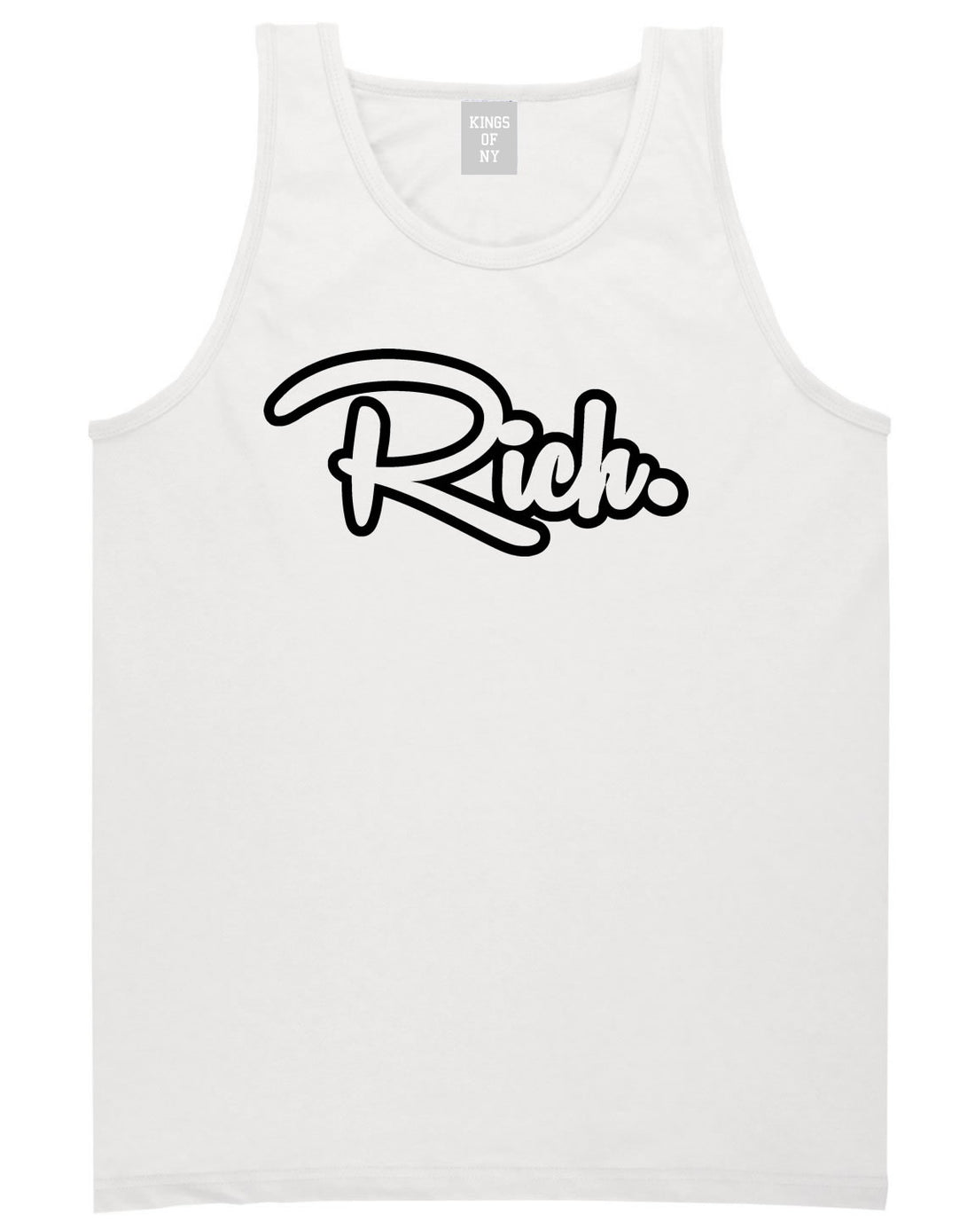 Rich Money Fab Style New York Richie NYC Tank Top In White by Kings Of NY