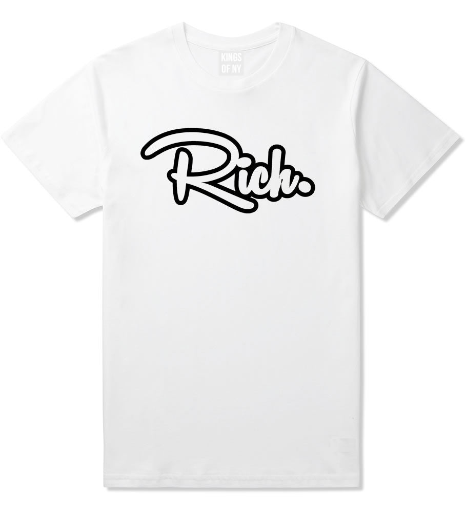 Rich Money Fab Style New York Richie NYC T-Shirt In White by Kings Of NY