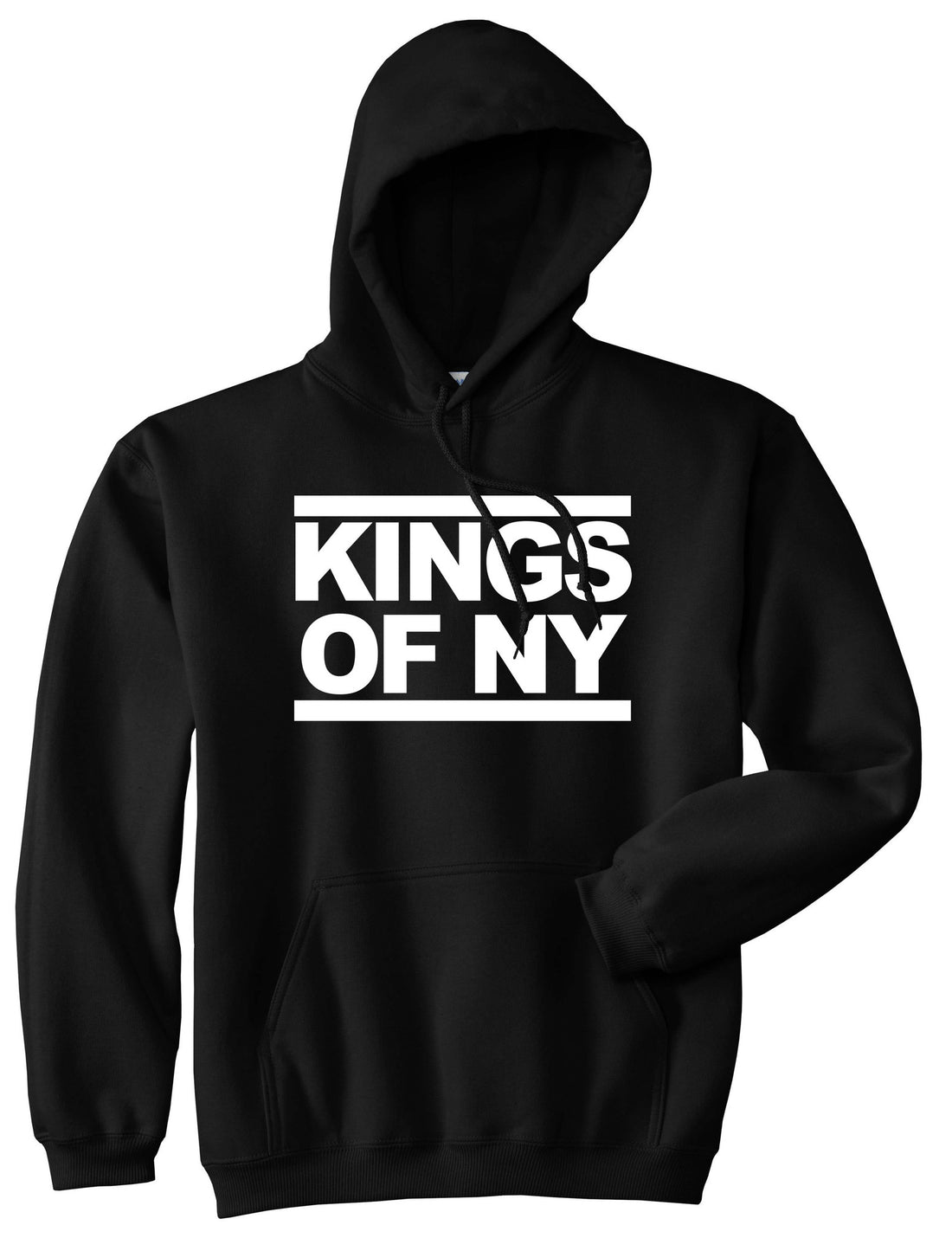 Kings Of NY Run DMC Logo Style Pullover Hoodie in Black By Kings Of NY