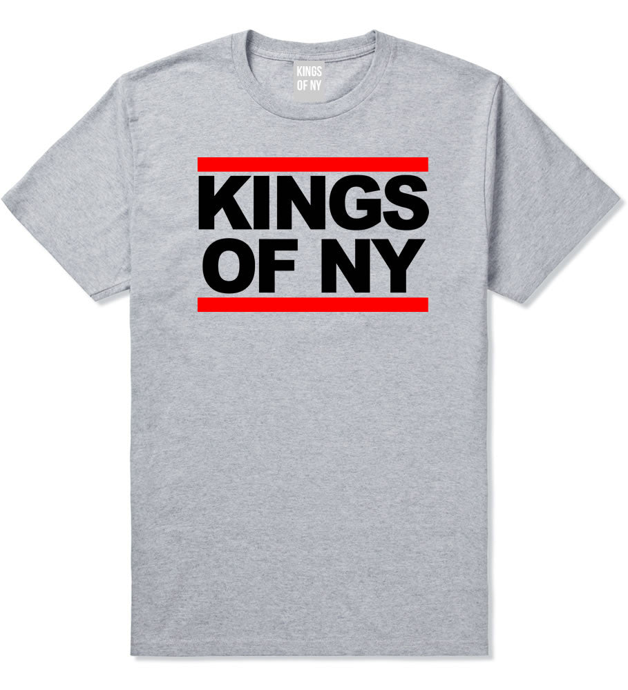 Kings Of NY Run DMC Logo Style T-SHIRT in Grey By Kings Of NY