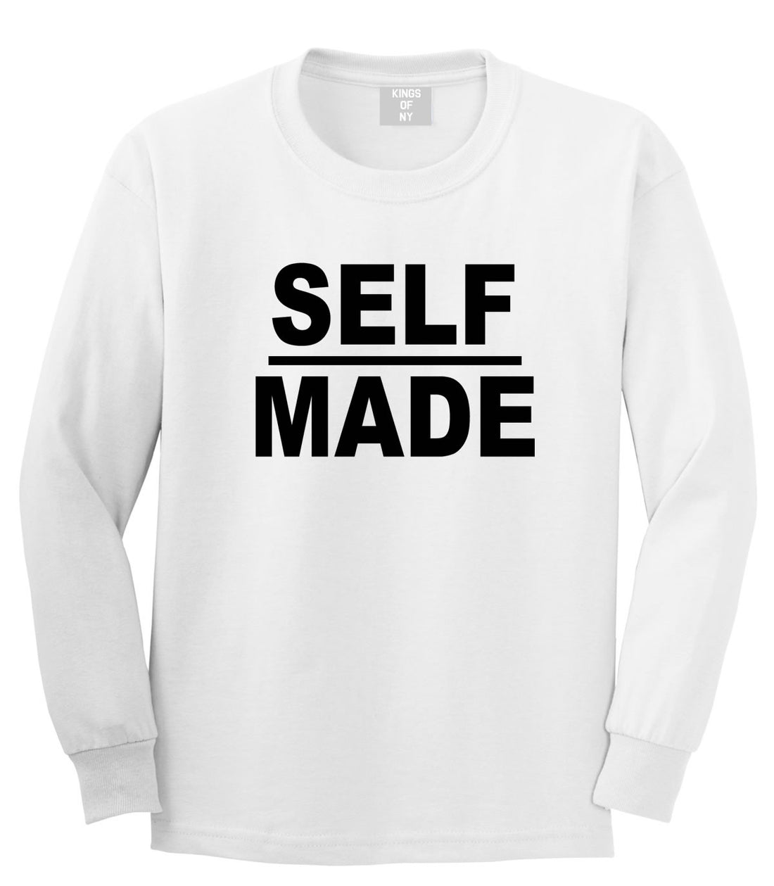 Kings Of NY Self Made Long Sleeve T-Shirt in White