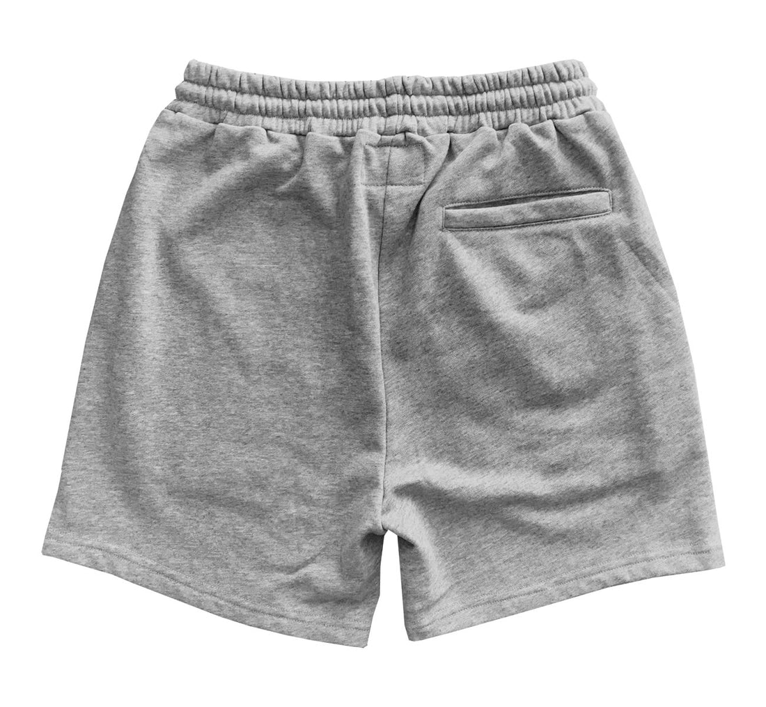 Logo Drawstring Mens Sweat Shorts Grey Back Pocket