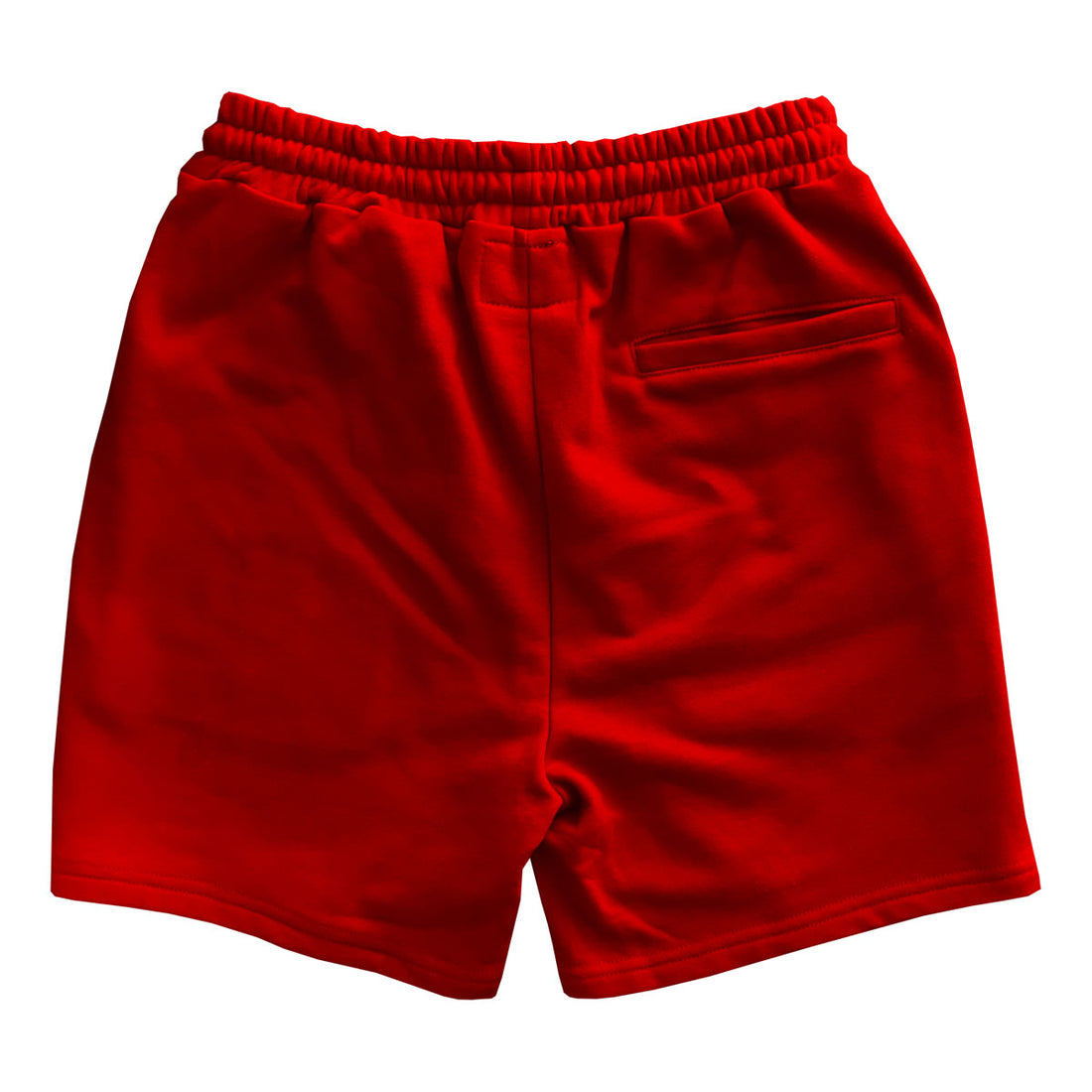 Logo Drawstring Mens Sweat Shorts Red Back Pocket