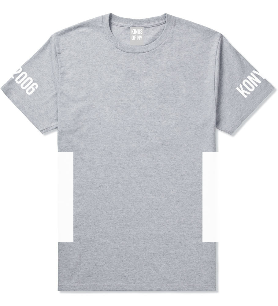 Side Box Hood T-Shirt in Grey by Kings Of NY