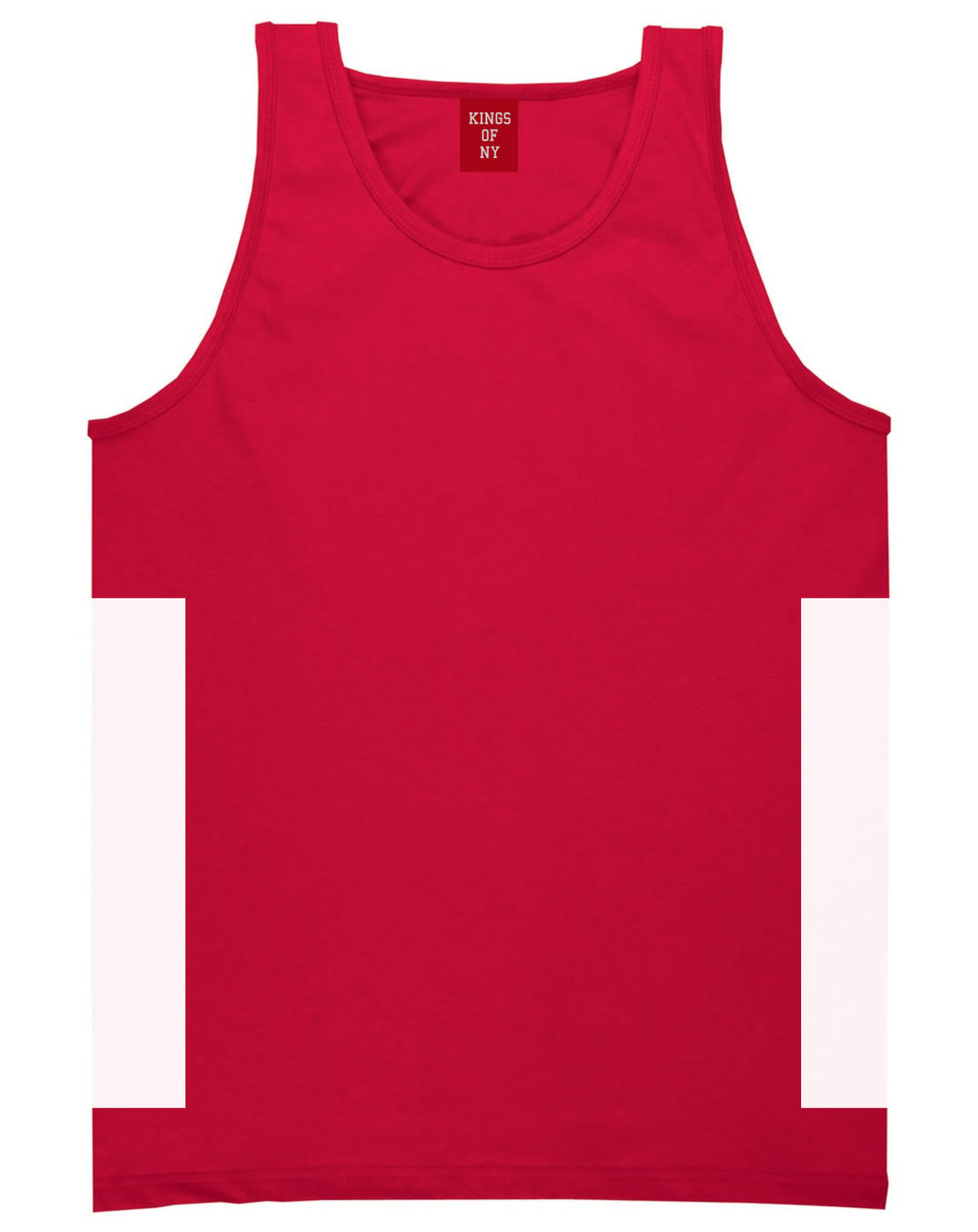 Side Box Hood Tank Top in Red by Kings Of NY
