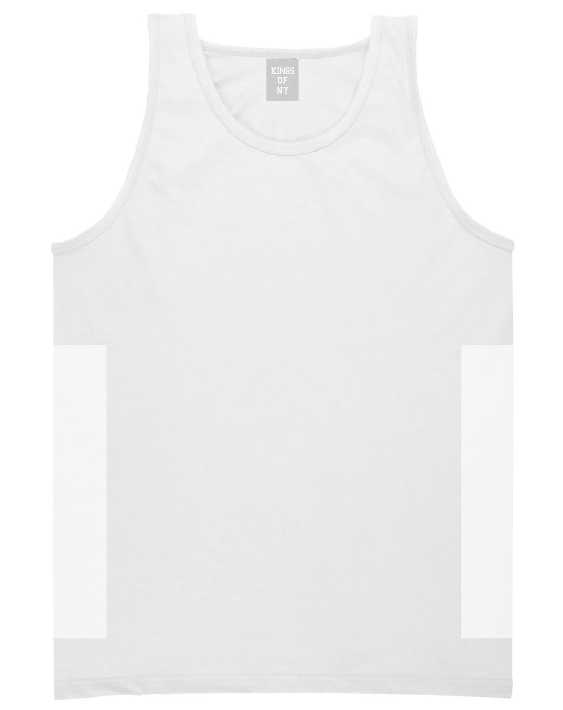 Side Box Hood Tank Top in White by Kings Of NY