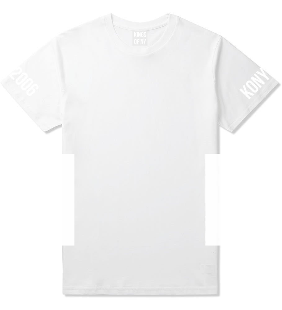 Side Box Hood T-Shirt in White by Kings Of NY