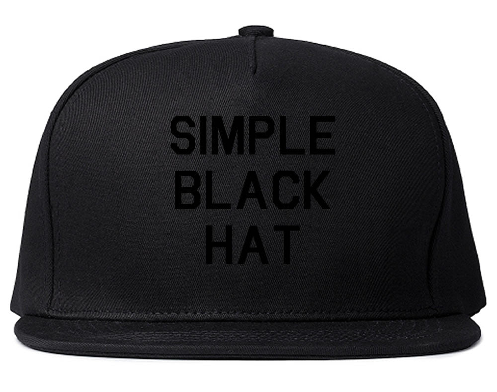 Simple Black Snapback Hat Cap by Kings Of NY