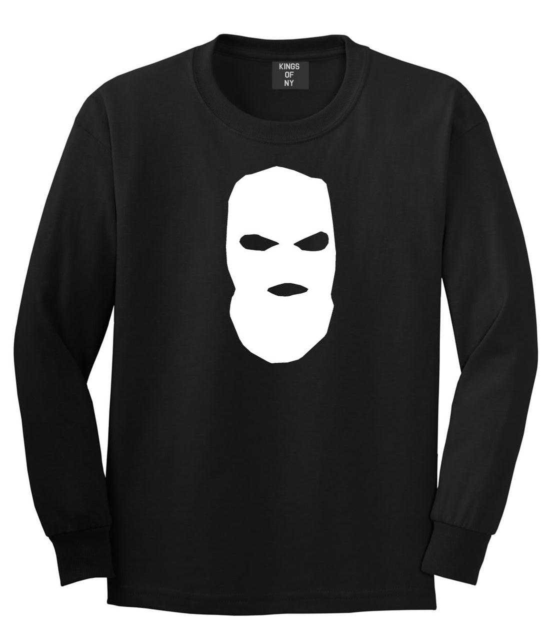 Ski Mask Way Robber Long Sleeve T-Shirt in Black By Kings Of NY